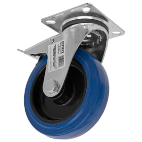 Sealey SCW3125SPLEM 125mm Castor Wheel with Swivel Plate & Total Lock