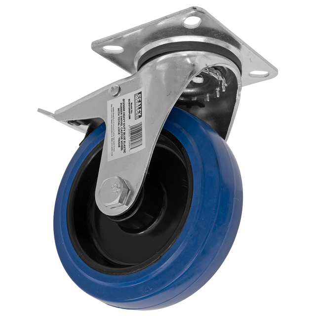 Sealey SCW3125SPLEM 125mm Castor Wheel with Swivel Plate & Total Lock