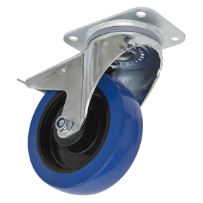 Sealey SCW3160SPL 160mm Castor Wheel with Swivel Plate & Total Lock
