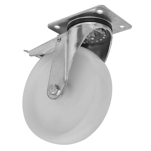 Sealey SCW4100SPLEM 100mm Castor Wheel with Swivel Plate & Total Lock