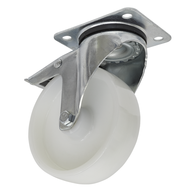 Sealey SCW4125SPL 125mm Castor Wheel with Swivel Plate & Total Lock