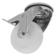 Sealey SCW480SBLEM 80mm Castor Wheel with Bolt Hole & Total Lock
