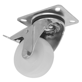 Sealey SCW480SPLEM 80mm Castor Wheel with Swivel Plate & Total Lock