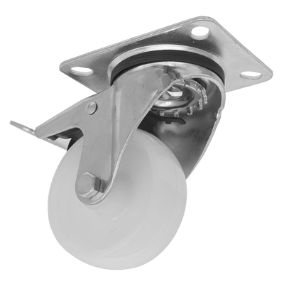 Sealey SCW480SPLEM 80mm Castor Wheel with Swivel Plate & Total Lock
