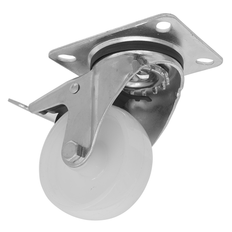 Sealey SCW480SPLEM 80mm Castor Wheel with Swivel Plate & Total Lock