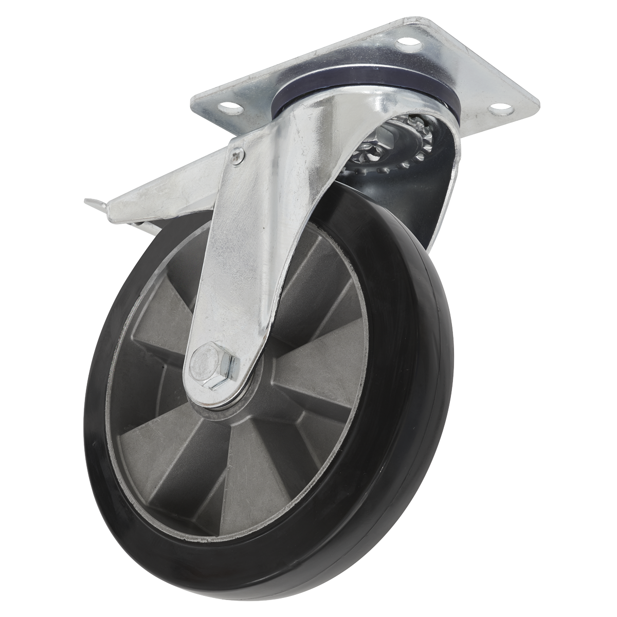 Sealey SCW5125SPLEM 125mm Castor Wheel with Swivel Plate & Total Lock