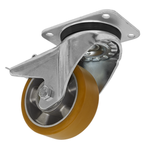 Sealey SCW5125SPL 125mm Castor Wheel with Swivel Plate & Total Lock
