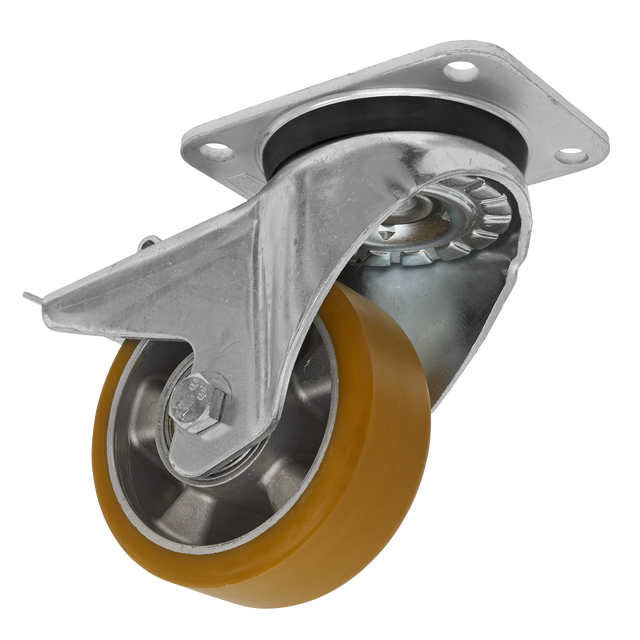 Sealey SCW5125SPL 125mm Castor Wheel with Swivel Plate & Total Lock