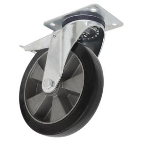 Sealey SCW5200SPLEM 200mm Castor Wheel with Swivel Plate & Total Lock