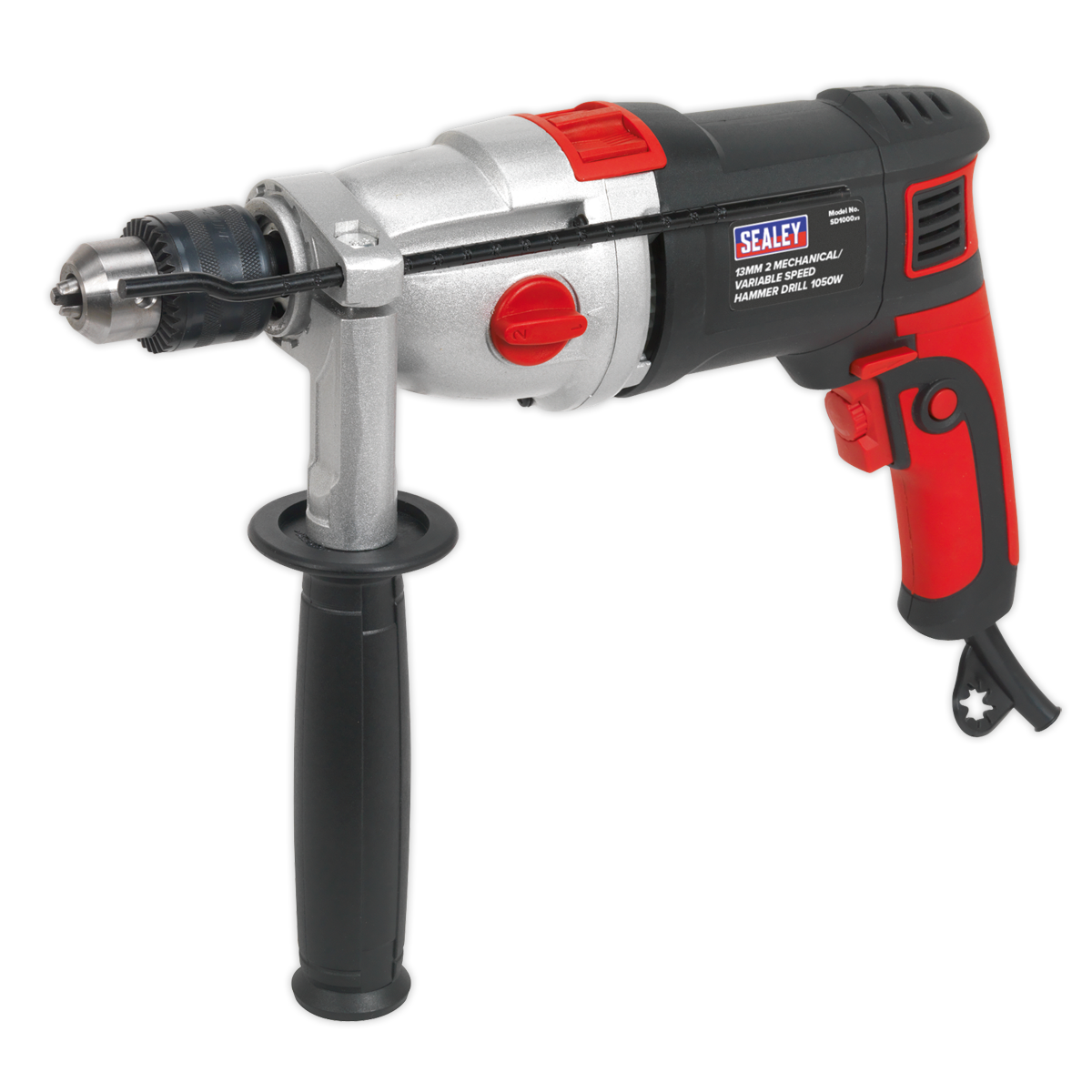 Sealey SD1000 13mm 2 Mechanical Plus Variable Speed Hammer Drill 1050W/230V