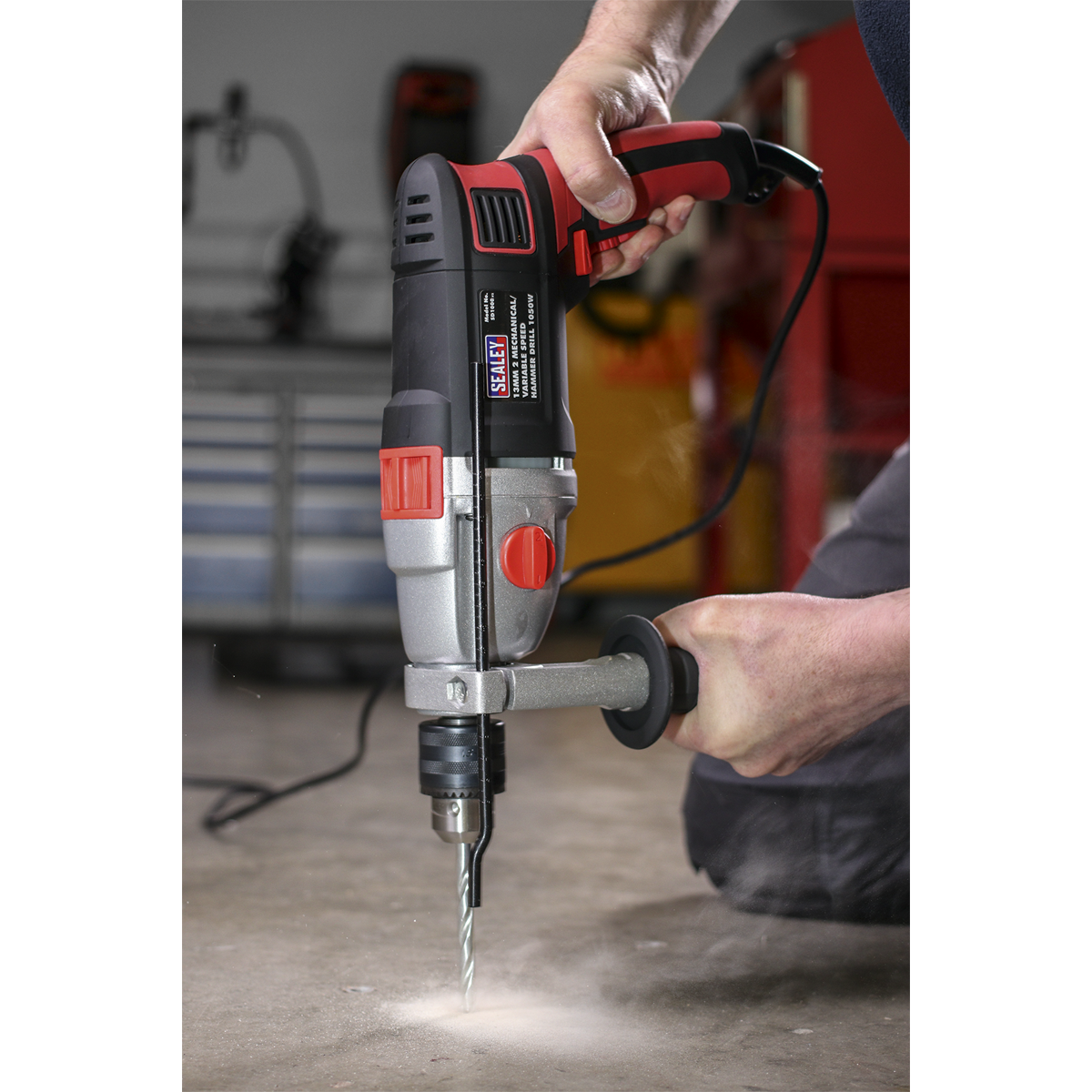 Sealey SD1000 13mm 2 Mechanical Plus Variable Speed Hammer Drill 1050W/230V - additional view 2