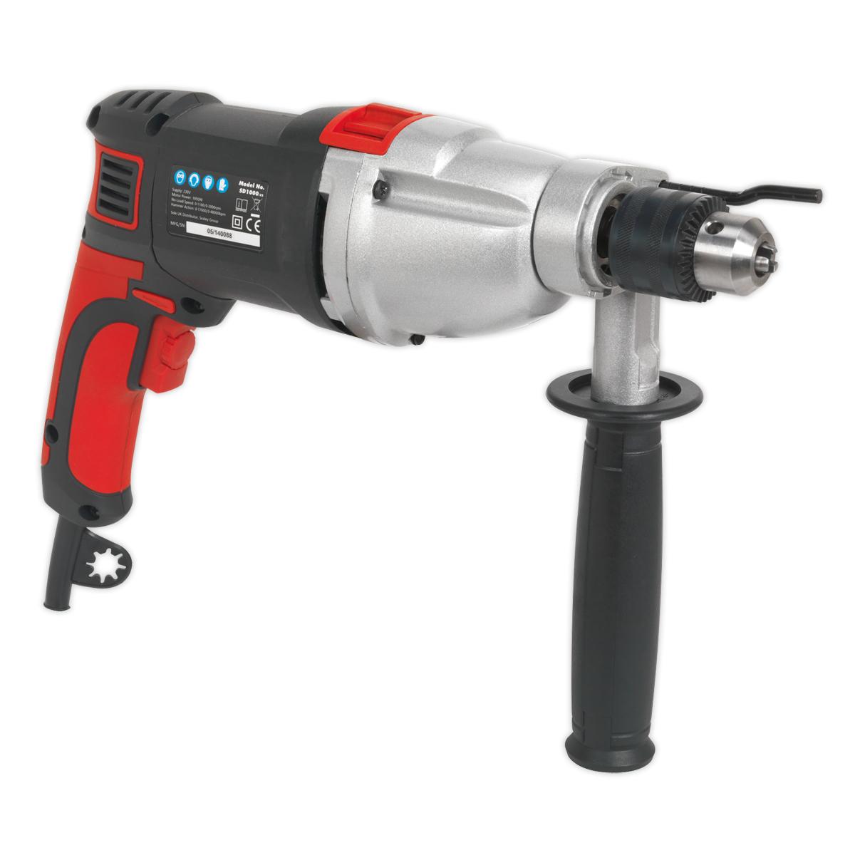 Sealey SD1000 13mm 2 Mechanical Plus Variable Speed Hammer Drill 1050W/230V - additional view 5