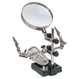 Sealey SD150H Mini Robot Soldering Stand with Magnifier & Iron Holder