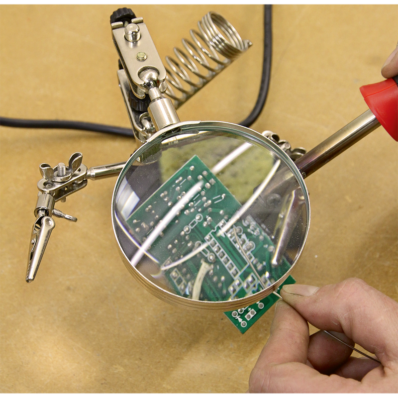 Sealey SD150H Mini Robot Soldering Stand with Magnifier & Iron Holder - additional view 4