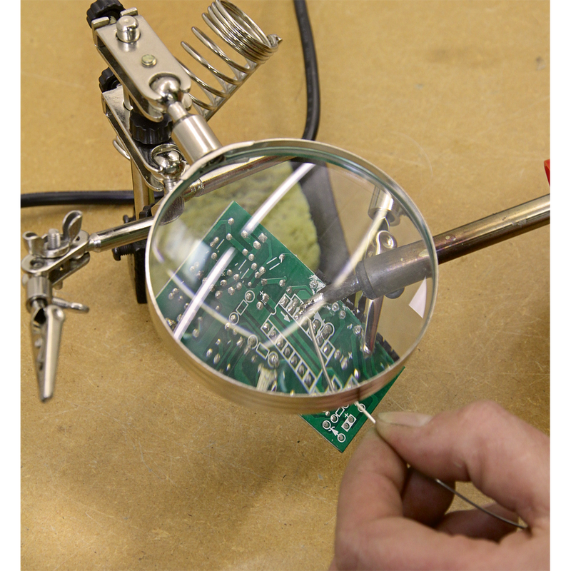 Sealey SD150H Mini Robot Soldering Stand with Magnifier & Iron Holder - additional view 6