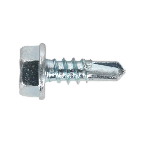 Sealey SDHX4213 Zinc Plated Self-Drilling Hex Head Screw 4.2 x 13mm - Pack of 100