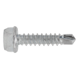 Sealey SDHX4219 Zinc Plated Self-Drilling Hex Head Screw 4.2 x 19mm - Pack of 100