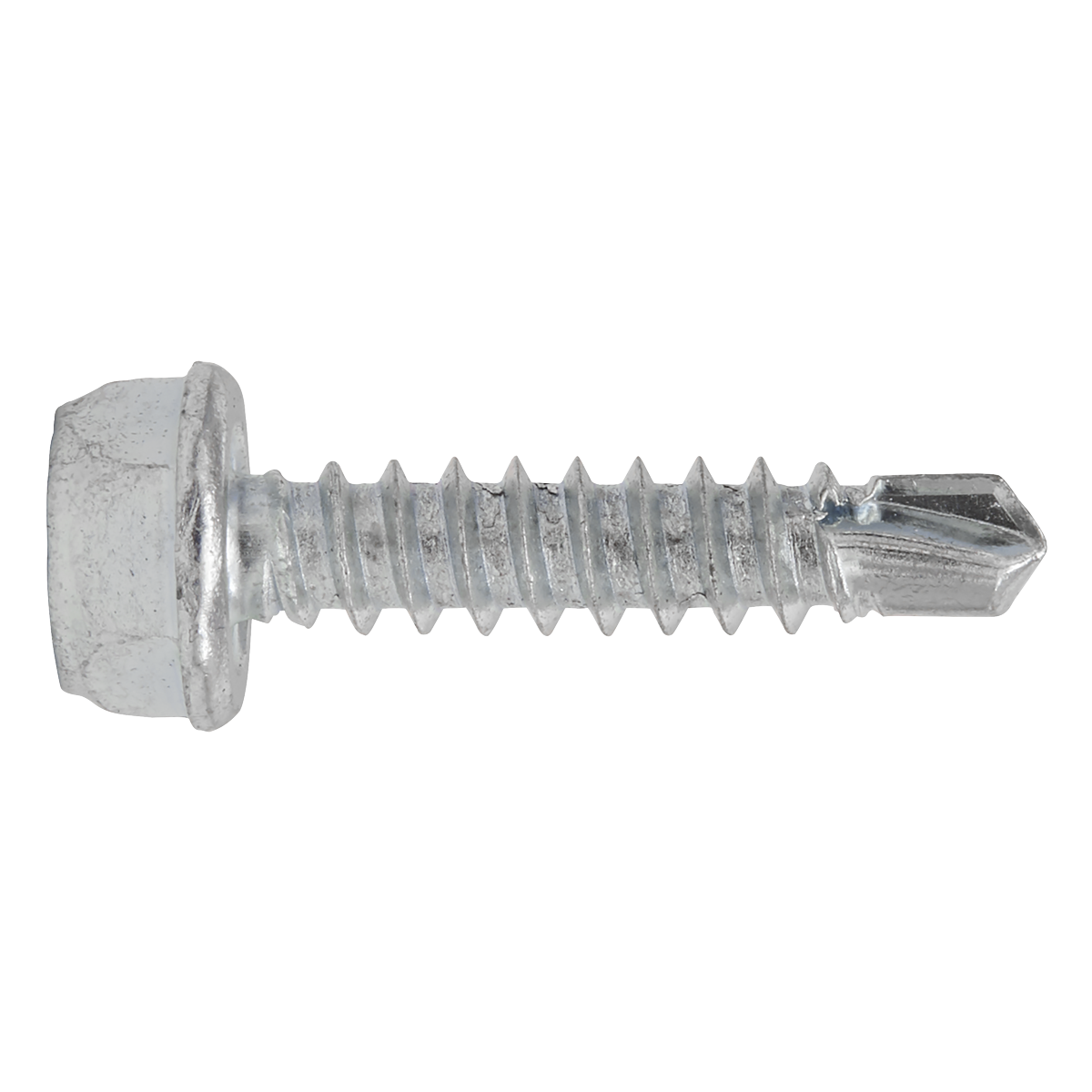 Sealey SDHX4219 Zinc Plated Self-Drilling Hex Head Screw 4.2 x 19mm - Pack of 100
