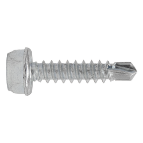 Sealey SDHX4219 Zinc Plated Self-Drilling Hex Head Screw 4.2 x 19mm - Pack of 100
