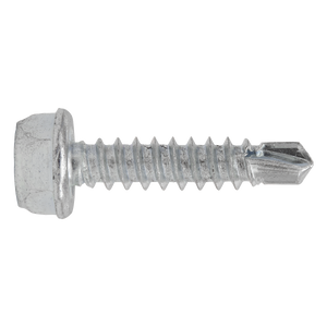 Sealey SDHX4219 Zinc Plated Self-Drilling Hex Head Screw 4.2 x 19mm - Pack of 100