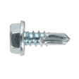 Sealey SDHX4813 Zinc Plated Self-Drilling Hex Head Screw 4.8 x 13mm - Pack of 100