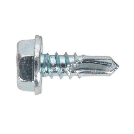 Sealey SDHX4813 Zinc Plated Self-Drilling Hex Head Screw 4.8 x 13mm - Pack of 100
