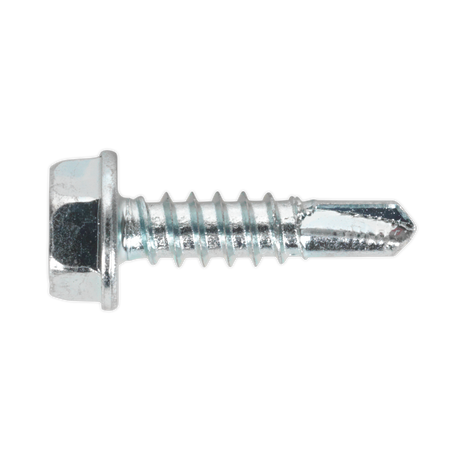 Sealey SDHX4819 Zinc Plated Self-Drilling Hex Head Screw 4.8 x 19mm - Pack of 100