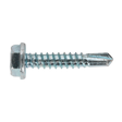 Sealey SDHX4825 Zinc Plated Self-Drilling Hex Head Screw 4.8 x 25mm - Pack of 100