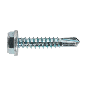 Sealey SDHX4825 Zinc Plated Self-Drilling Hex Head Screw 4.8 x 25mm - Pack of 100