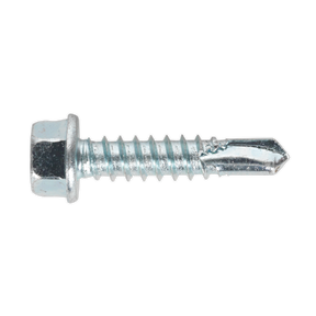 Sealey SDHX5525 Zinc Plated Self-Drilling Hex Head Screw 5.5 x 25mm - Pack of 100