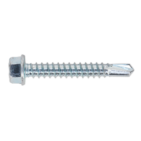 Sealey SDHX5538 Zinc Plated Self-Drilling Hex Head Screw 5.5 x 38mm - Pack of 100