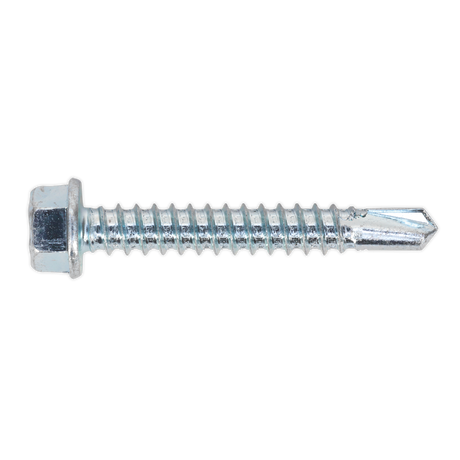 Sealey SDHX5538 Zinc Plated Self-Drilling Hex Head Screw 5.5 x 38mm - Pack of 100