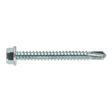 Sealey SDHX5550 Zinc Plated Self-Drilling Hex Head Screw 5.5 x 50mm - Pack of 100