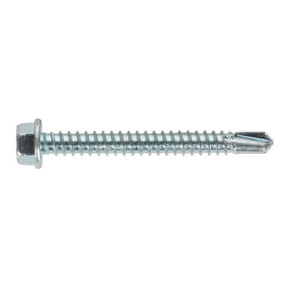 Sealey SDHX5550 Zinc Plated Self-Drilling Hex Head Screw 5.5 x 50mm - Pack of 100