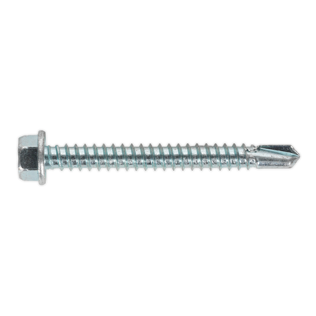 Sealey SDHX5550 Zinc Plated Self-Drilling Hex Head Screw 5.5 x 50mm - Pack of 100