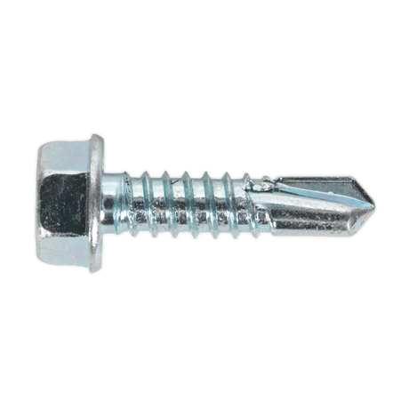 Sealey SDHX6325 Zinc Plated Self-Drilling Hex Head Screw 6.3 x 25mm - Pack of 100