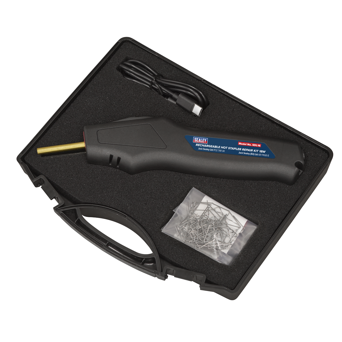 Sealey SDL16 Rechargeable Hot Stapler Repair Kit 18W - additional view 9