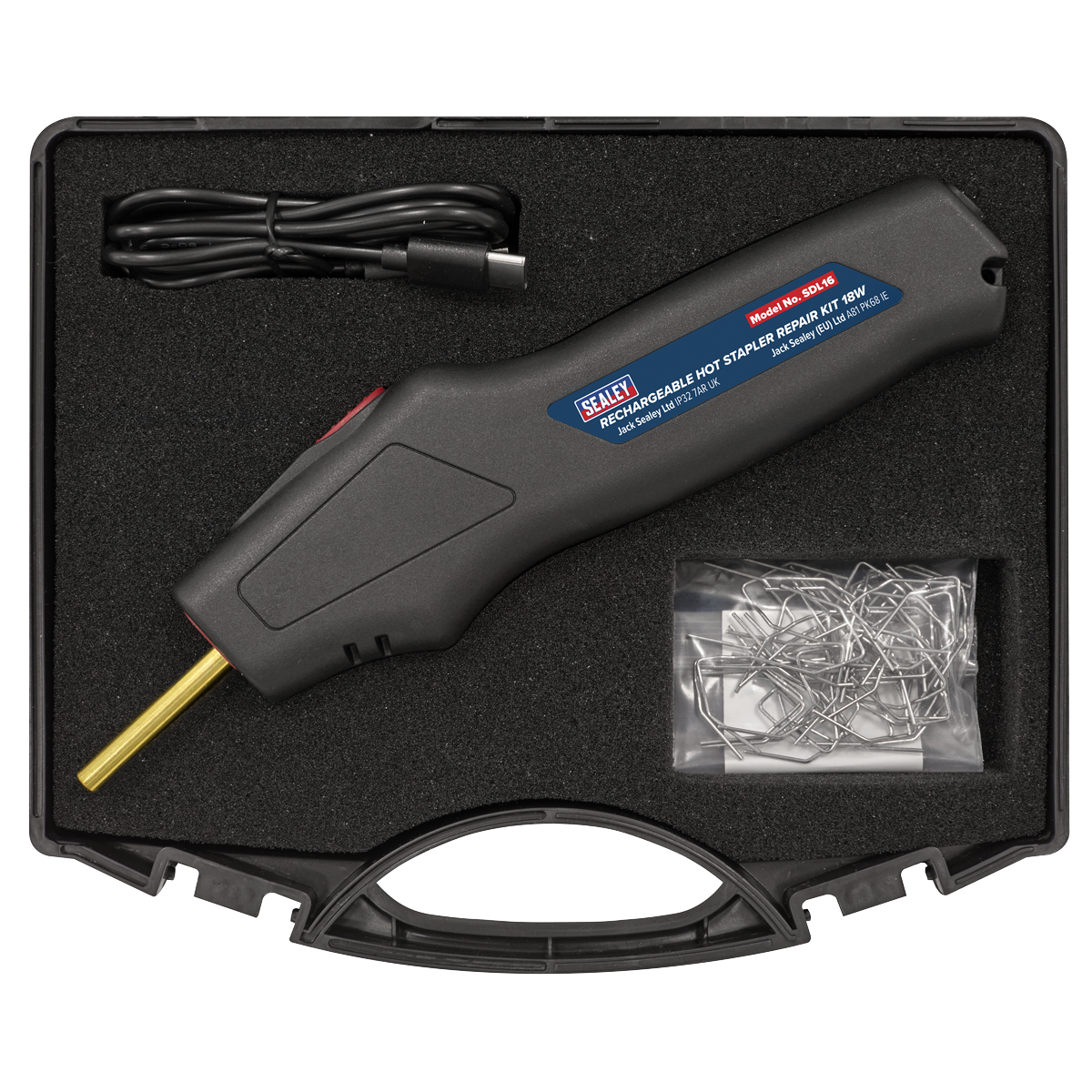 Sealey SDL16 Rechargeable Hot Stapler Repair Kit 18W - additional view 12