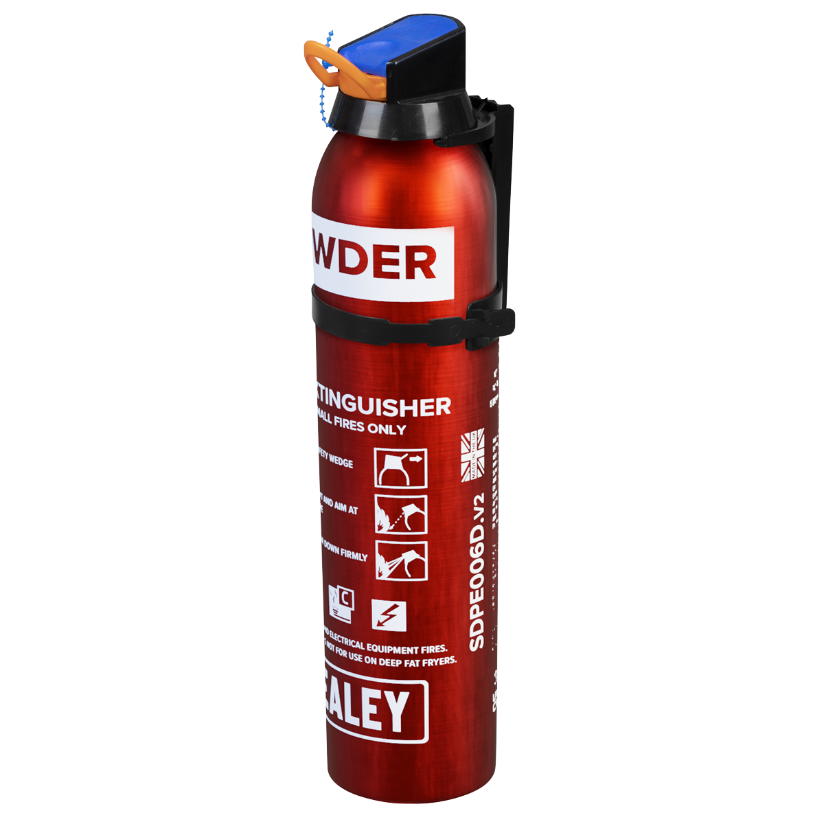 Sealey SDPE006D Disposable Dry Powder Fire Extinguisher 0.6kg