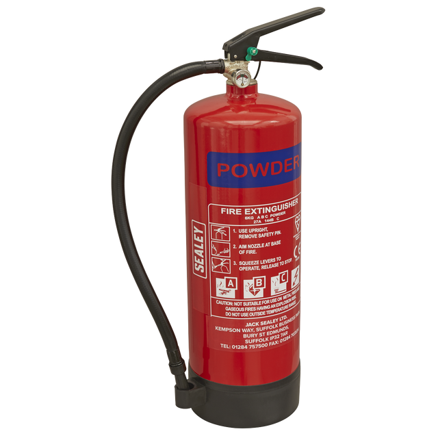 Sealey SDPE06 Dry Powder Fire Extinguisher 6kg