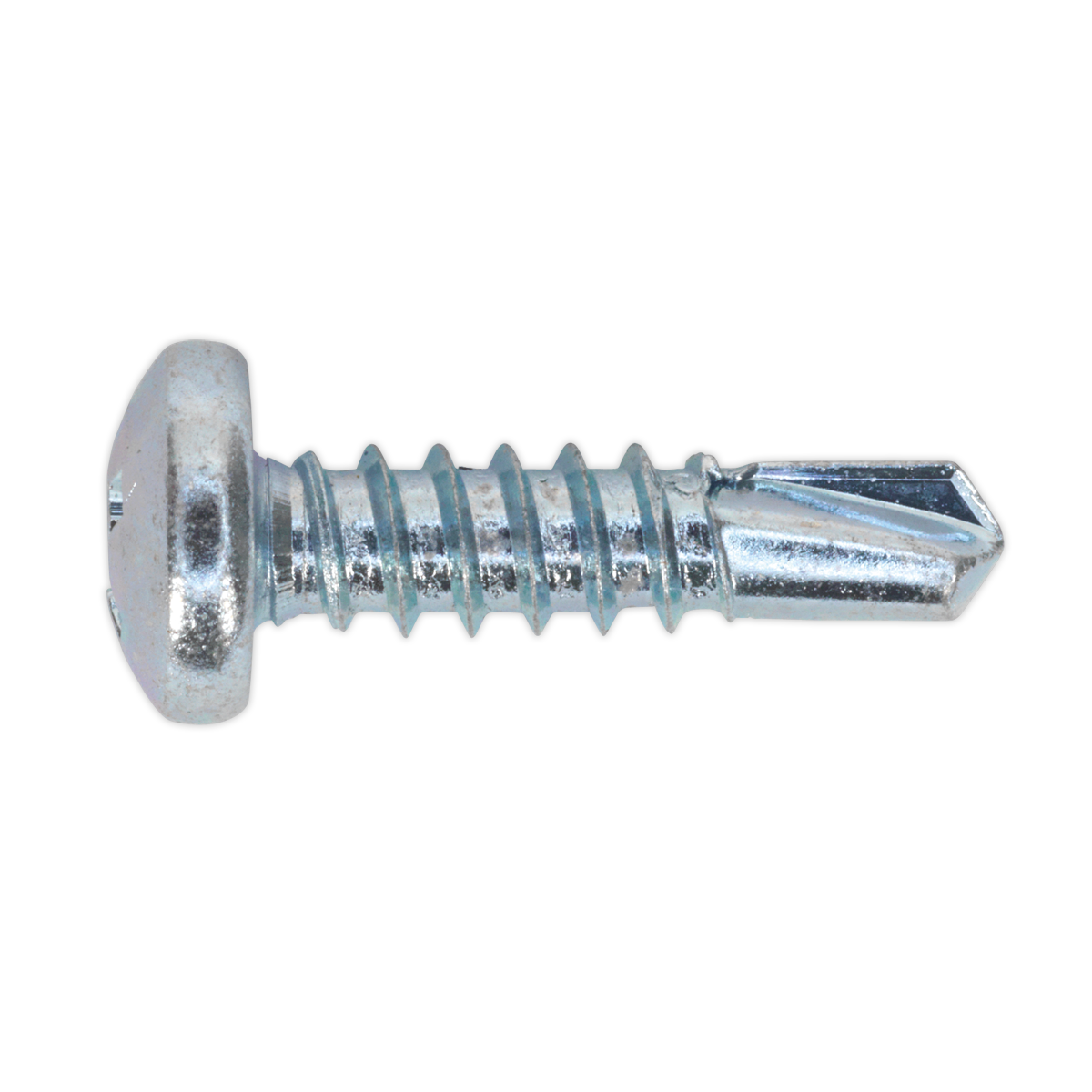 Sealey SDPH4819 Zinc Plated Self-Drilling Pan Head Phillips Screw 4.8 x 19mm - Pack of 100
