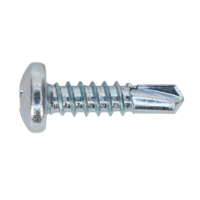 Sealey SDPH4819 Zinc Plated Self-Drilling Pan Head Phillips Screw 4.8 x 19mm - Pack of 100