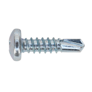 Sealey SDPH4819 Zinc Plated Self-Drilling Pan Head Phillips Screw 4.8 x 19mm - Pack of 100
