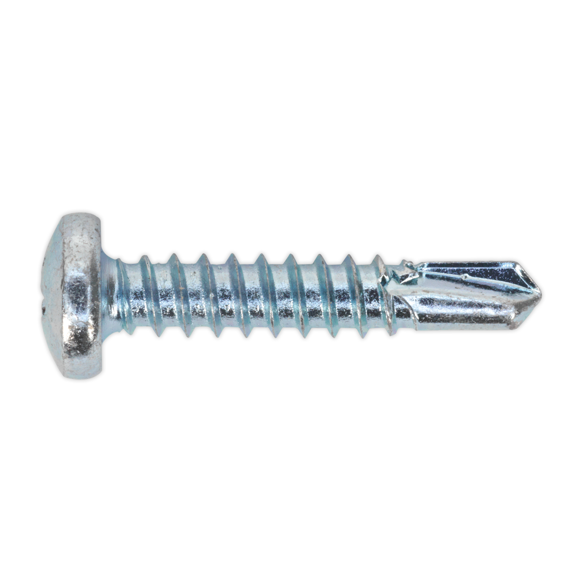 Sealey SDPH4825 Zinc Plated Self-Drilling Pan Head Phillips Screw 4.8 x 25mm - Pack of 100