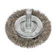 Sealey SFBS50 50mm Crimped Flat Wire Brush with 6mm Shaft