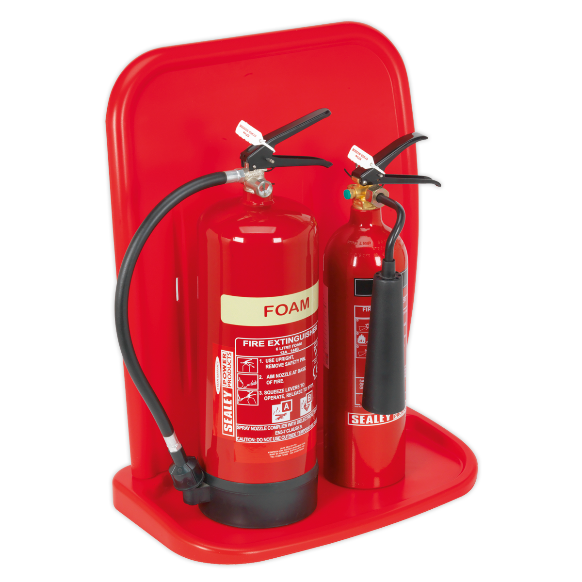 Sealey SFEH02 Fire Extinguisher Stand - Double - additional view 2