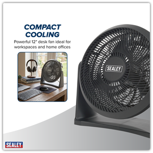 Sealey SFF12 12" Small Desk Fan 3-Speed 230V - additional view 8