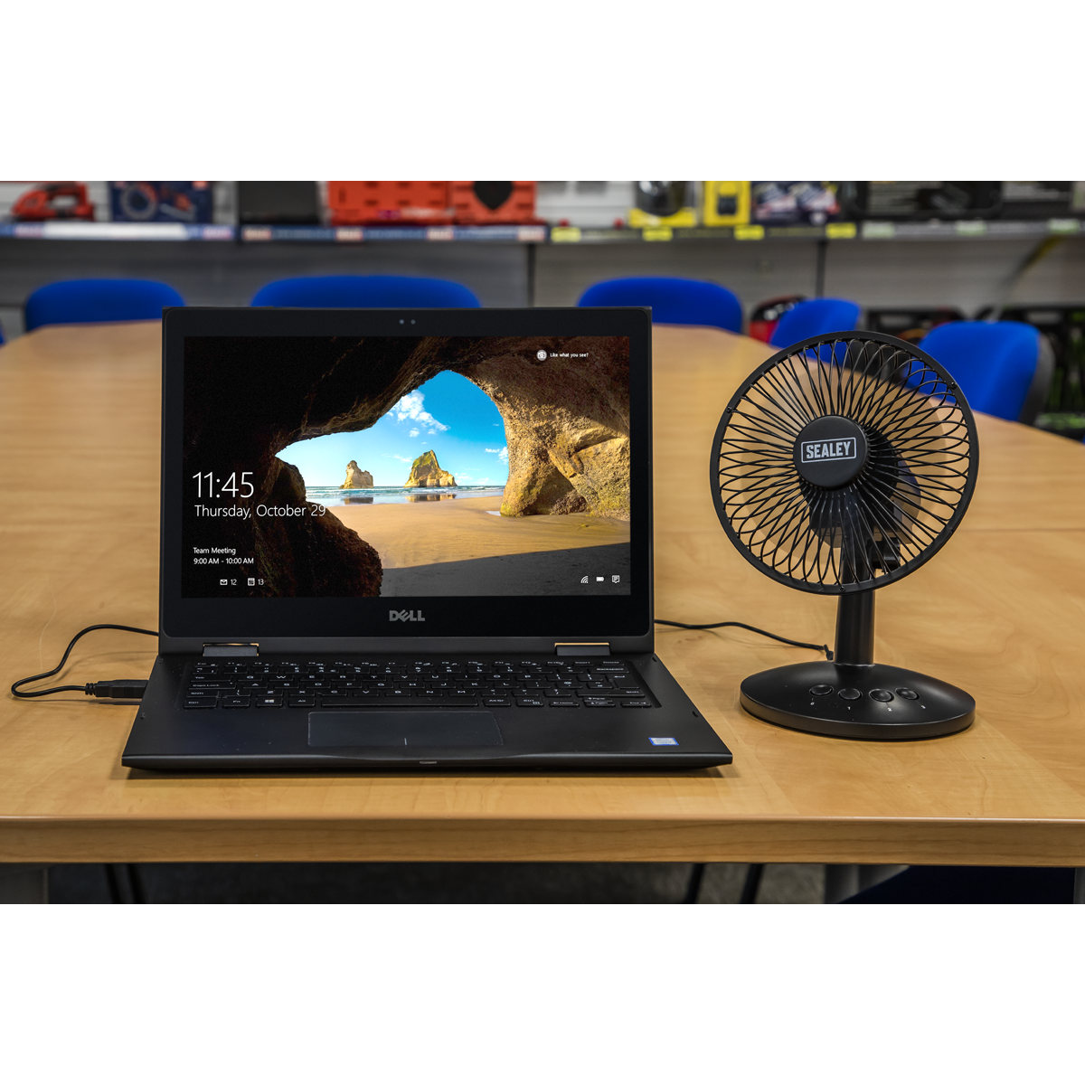 Sealey SFF6USB 6" Small Oscillating USB Desk Fan 3-Speed - additional view 6