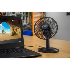 Sealey SFF6USB 6" Small Oscillating USB Desk Fan 3-Speed - additional view 2