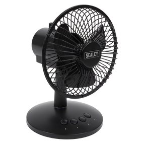 Sealey SFF6USB 6" Small Oscillating USB Desk Fan 3-Speed